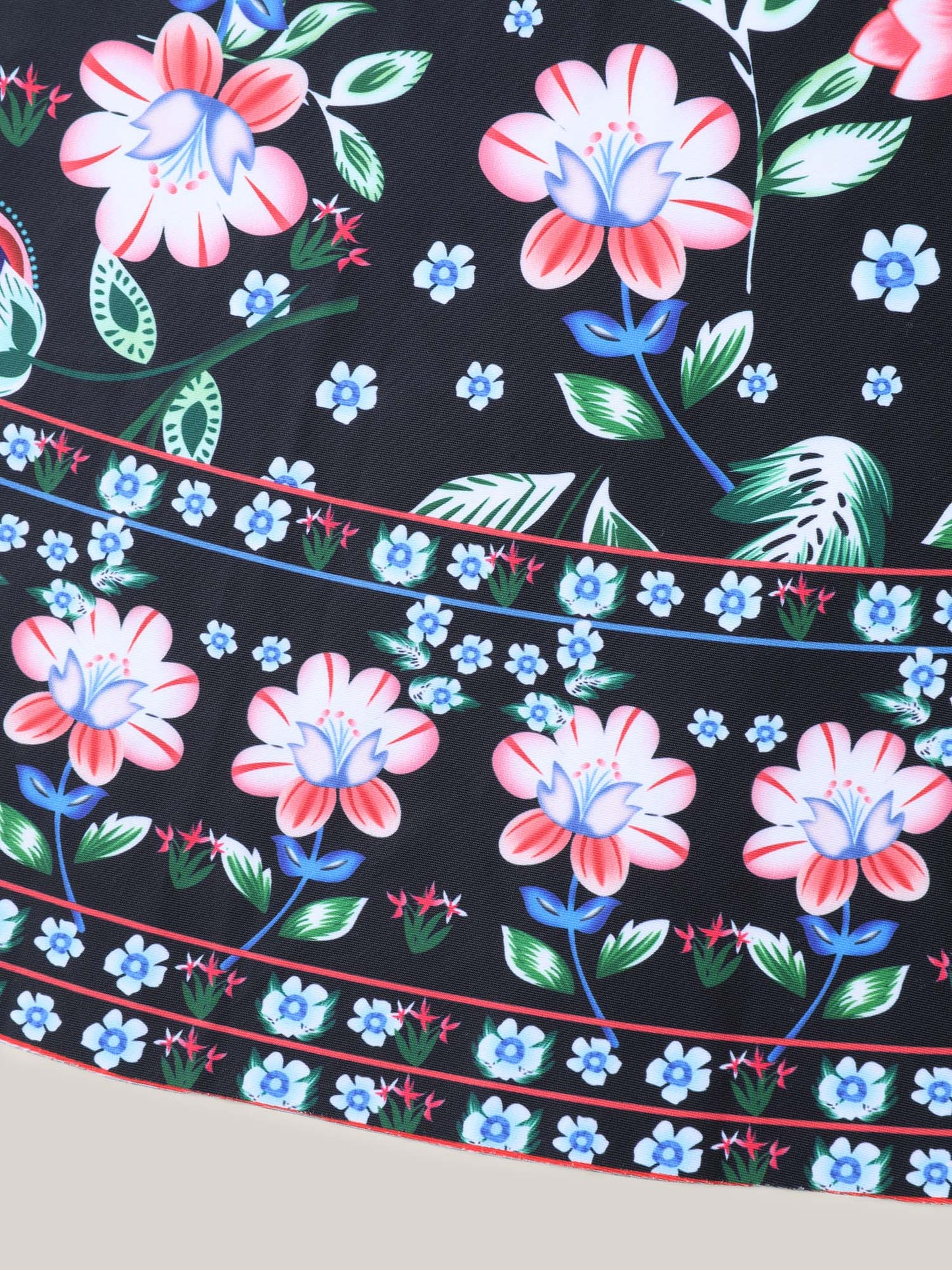 Anti-Float Ties Floral Print Swim Dress