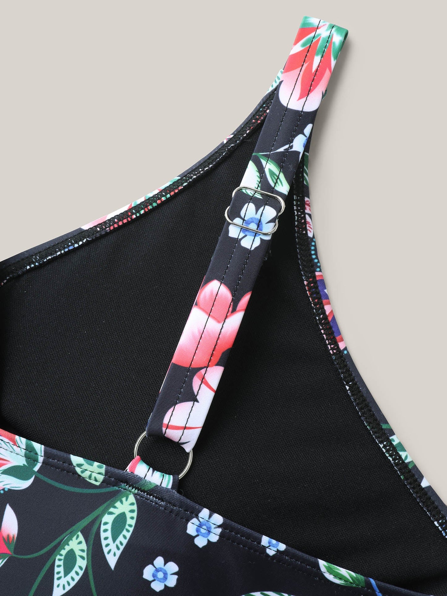 Anti-Float Ties Floral Print Swim Dress