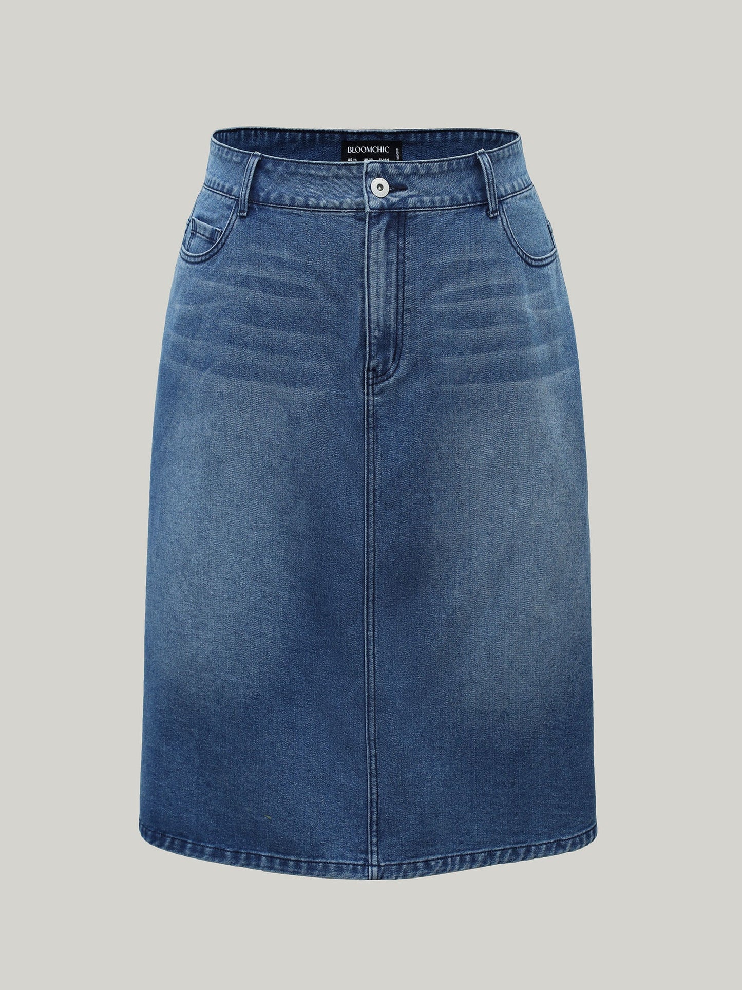 A-Line Midi Denim Skirt