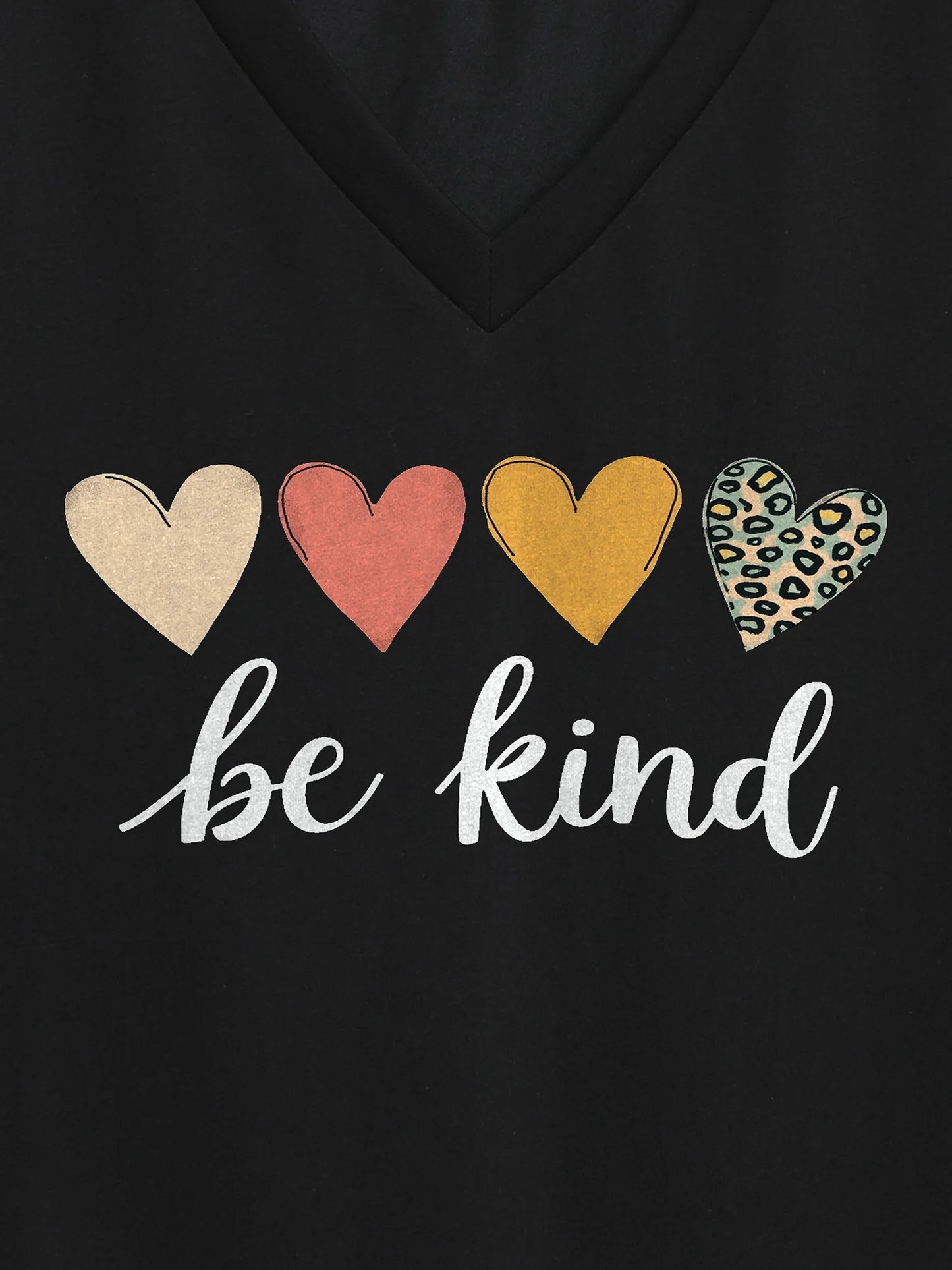 Be Kind Pattern Crewneck T-Shirt