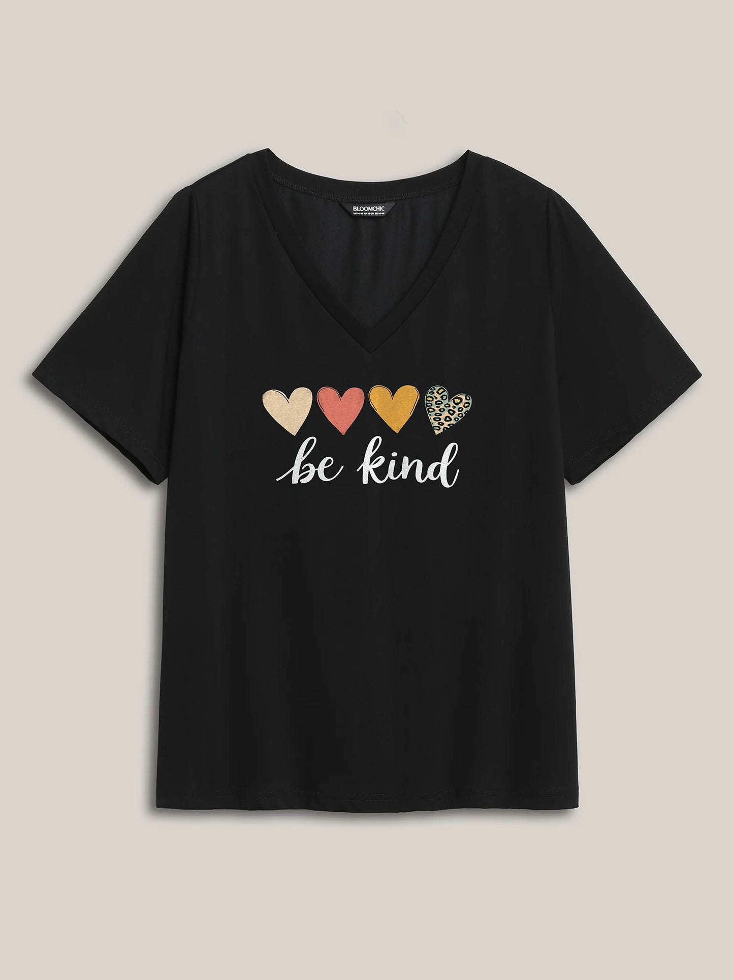 Be Kind Pattern Crewneck T-Shirt